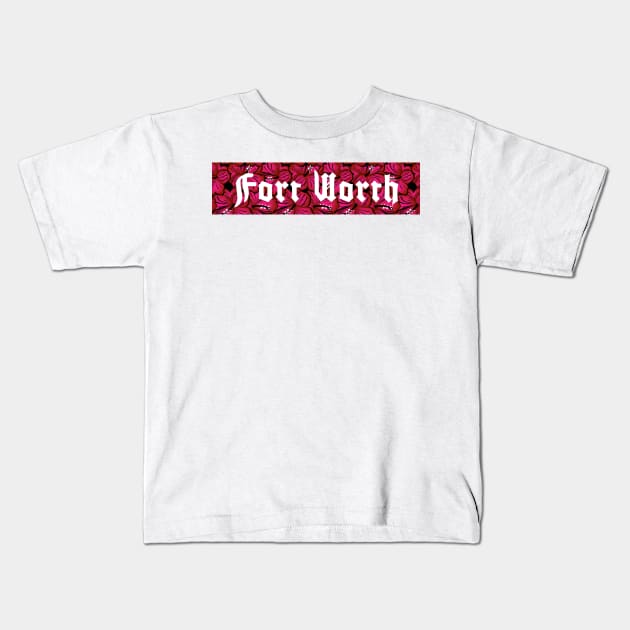 Fort Worth Flower Kids T-Shirt by Americansports